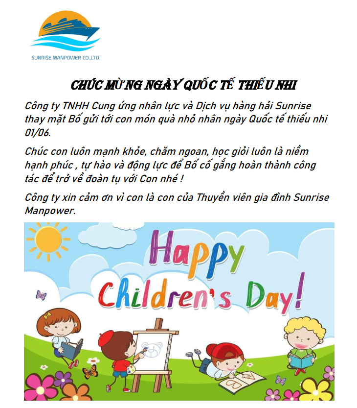 CHÚC MỪNG NGÀY THIẾU NHI